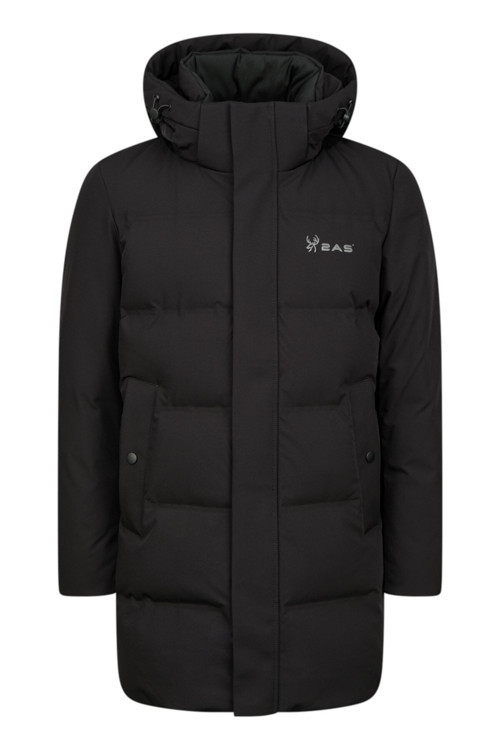 Andome Men Down Siyah Parka Erkek Siyah Uzun Mont 2Asadpmcnfw23