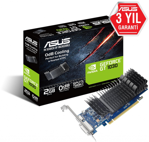 GT1030-SL-2G-BRK, 2Gb, GDDR5, 64Bit, 1xDVI, 1xHDMI, GAMING Ekran Kartı