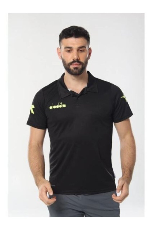 Nacce Siyah Polo Yakalı T-Shirt - 1Tsr06-Siyah