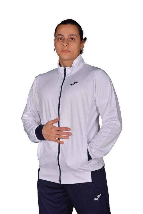 Poly. Hawk - Erkek Beyaz-Lacivert Spor Sweatshirt - 4231300