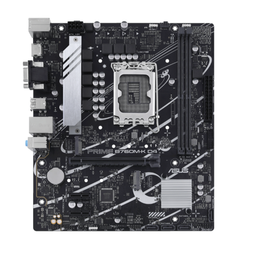 PRIME B760M-K D4, 2xDDR4, 2x M.2, D-SUB, HDMI, 12-13.Nesil, LGA1700 Soket, Anakart