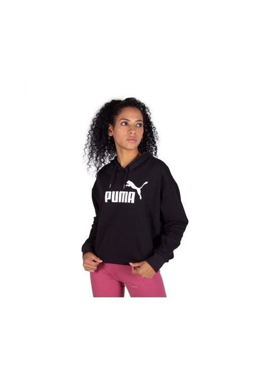 Ess Cropped Logo Hoodie - Siyah Sweatshirt - 586870 01