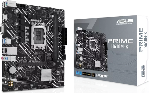 PRIME H610M-K, 2xDDR5, M.2, D-SUB, HDMI, 12-13.Nesil, LGA1700 Soket, Anakart