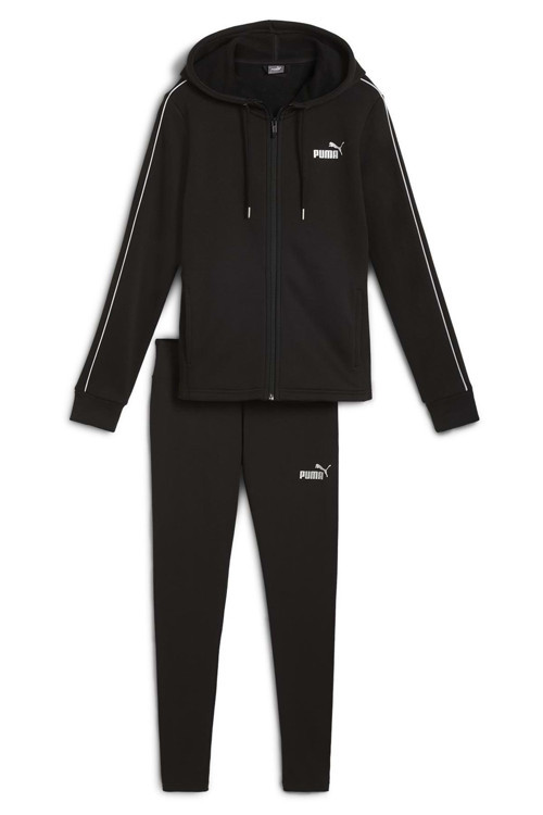 683046 Metallic Tracksuit Fl Kadın Eşofman Takımı Siyah