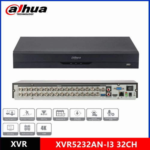 XVR5232AN-I3, 32Kanal, 5Mpix, H265+, 2 HDD Desteği, 5in1 DVR Cihazı
