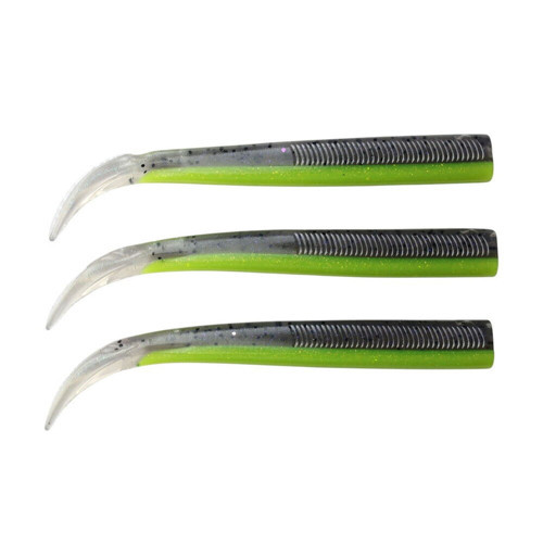 3x Bodies Kamaleo Sandeel 155- Lime Black Glass UV