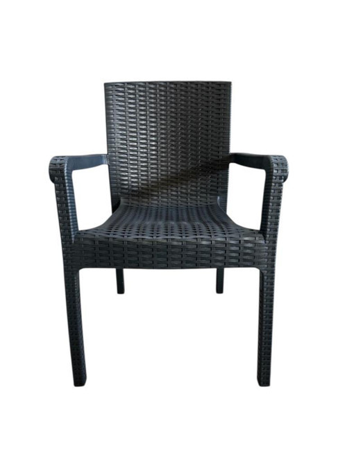 Karizma Rattan Kollu Sandalye Koltuk Antrasit