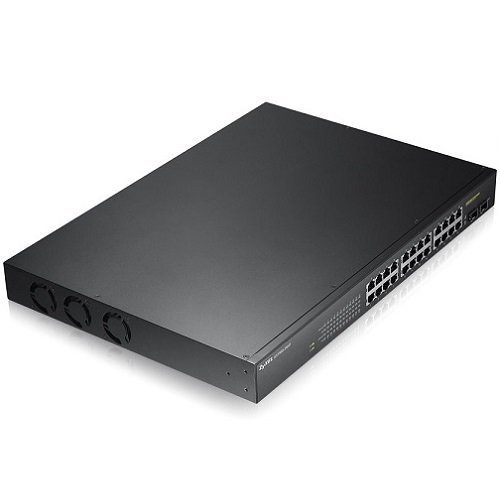 GS1900-24HP V2, 24 Port, GigaBit, 24 Port PoE, 170W, +2Port GigaBit SFP, Yönetilebilir, Rackmount Switch