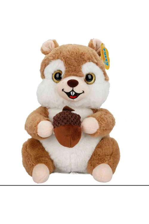 Sevimli Peluş Sincap 30 cm Oyuncak Uyku Arkadaşım