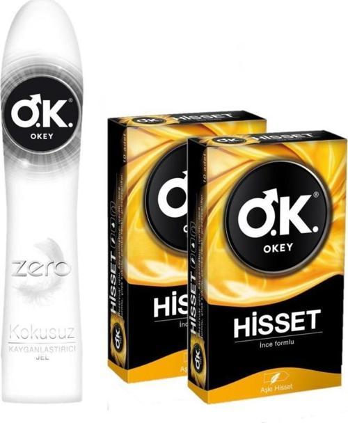 Zero Kayganlaştırıcı Jel 100ML ve Hisset Prezervatif 10x2 - 3lü Set