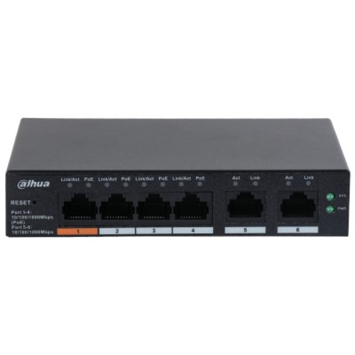 CS4006-4GT-60, 4 Port, Gigabit, 4 Port PoE, 60W, + 2 Port Uplink, Cloud Yönetilebilir, Switch