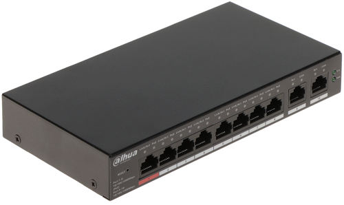 CS4010-8GT-110, 8 Port, Gigabit, 8 Port PoE, 110W, +2 Port Uplink, Yönetilebilir, Switch
