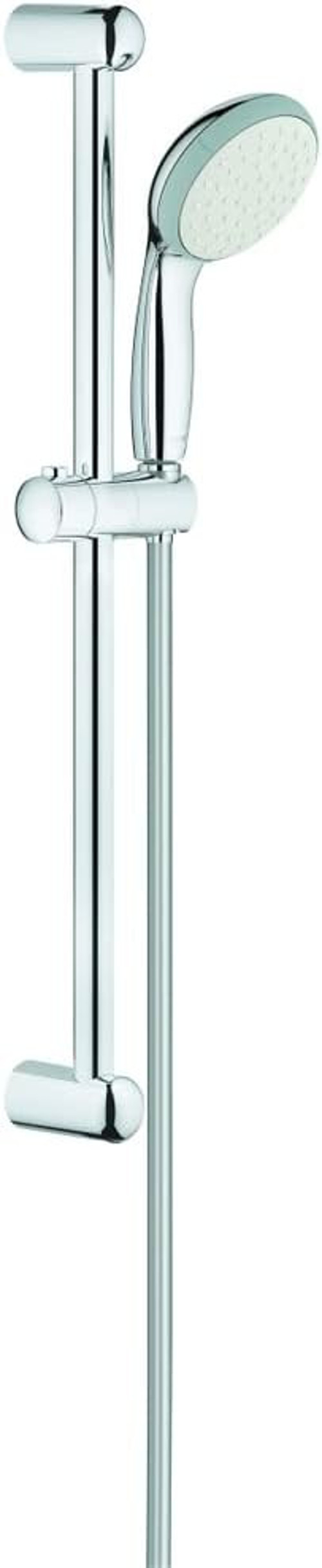 Vitalio Go 100 Sürgülü Duş Seti, 100Mm Yuvarlak 1 Akışlı Yağmur El Duşu, 620Mm Sürgülü Ray, 17