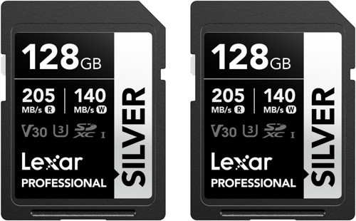 Profesyonel Silver Sd Kart 2X128 Gb, 205 Mb/S'Ye Kadar Okuma, 140Mb/S Yazma, Sdxc Uhs-I Hafıza