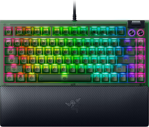 Blackwidow V4 75% Phantom Green Edition - Çalışırken Değiştirilebilir Mekanik Oyun Klavyesi (T