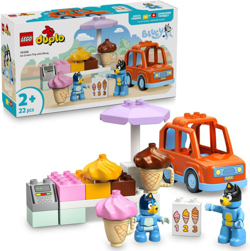 ® Duplo Bluey Ile Dondurma Gezisi 10458-2 Yaş Ve Üzeri Çocuklar İçin Araçlı Rol Oyunu Sunan Yarat