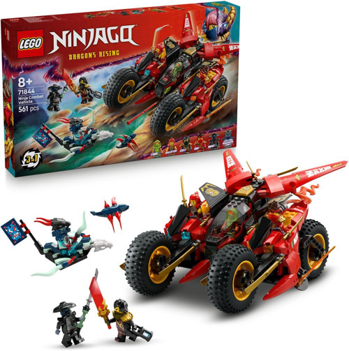 ® Ninjago Ninja Savaş Aracı 71844-8 Yaş Ve Üzeri Çocuklar İçin 2 Ninja Motosikleti, 1 Jet Ve 6 Mi
