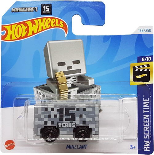 - Minecart - Hw Screen Time 8/10 - Htb38 - Short Card - Minecraft 15 Years - Mattel 2024-