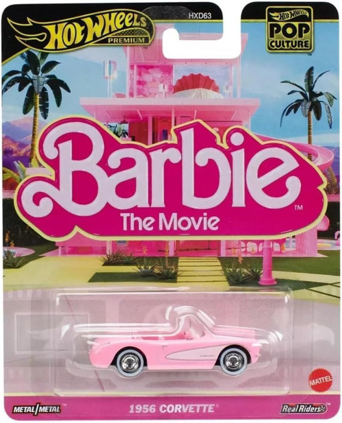 Premium Pop Kültürü, Barbie Film 1956 Corvette, Pembe, Metal Döküm Araba, Jbl79, 3+ Yıl
