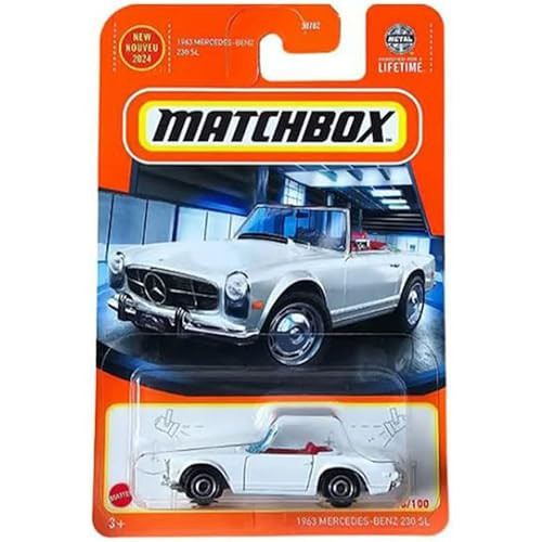 Matchbox 1963 Mercedes-Benz 230 Sl - White (1/64) Long Card - Hvn39