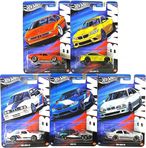 Bmw Silver Series 5’Li Araba Seti – M1, M2, M3, M4, M5 – Koleksiyonluk Diecast Model