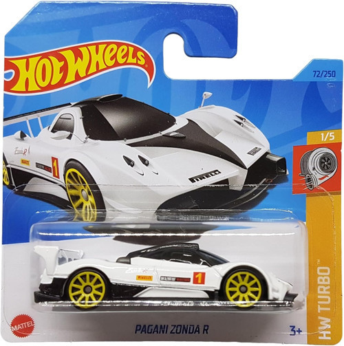- Pagani Zonda R - Hw Turbo 1/5 - Hkj36 - Short Card - Pirelli - Beyaz - Mattel 2023