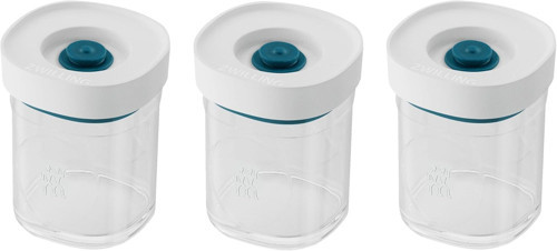 Fresh & Save Cube Vakumlu Saklama Kabı Set, Xs, 3 Parça, Şeffaf Akdeniz Mavisi