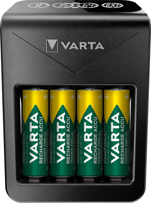 Akü Şarj Cihazı, 4 X Aa 2100 Mah Dahil, Şarj Edilebilir Aa/Aaa/9V Ve Usb Cihazlar Için, Lcd Pl