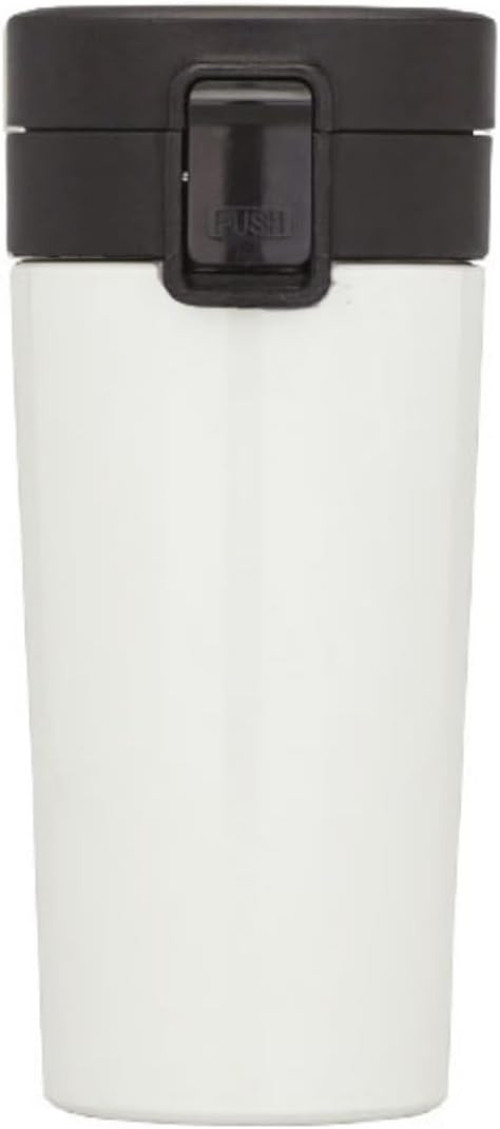 400Ml Filtreli Rahat İçim Kilitlenebilir Paslanmaz Çelik Termos Kahve Mug Bpa İçermez (Beyaz)