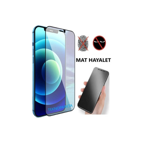 Iphone 14 Mat Hayalet Gizli Privacy Tam Kaplayan Kırılmaz Cam Seramik Nano Ekran Koruyucu