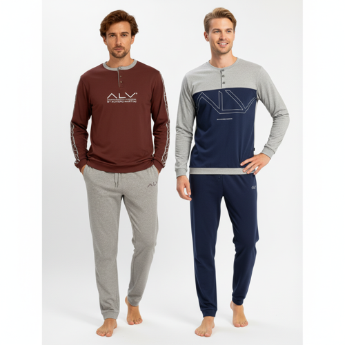 Erkek Pamuklu 2 Adet 2'li Pijama Takımı BB2231