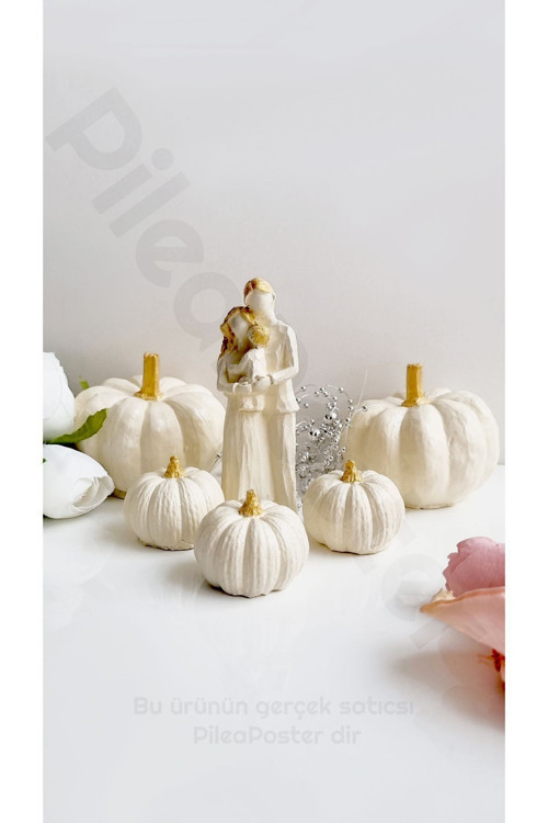 Dekoratif Bal Kabakları seti|Kabak Biblo|masaüstü dekor|dekoratif kabak|dekoratif obje|masa dekoru