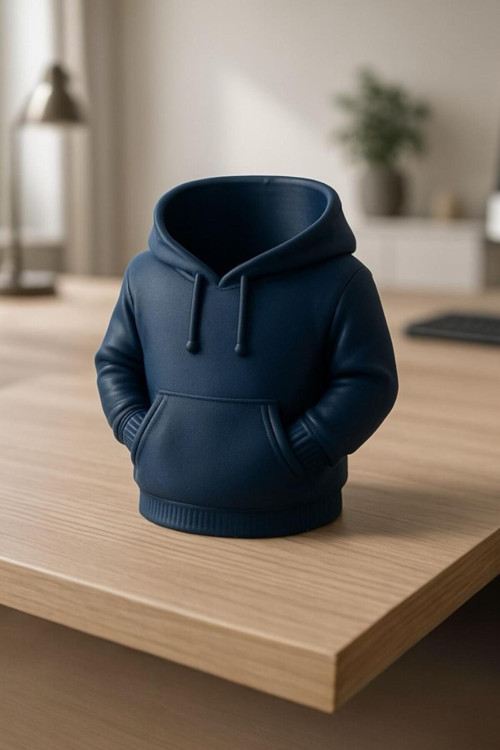 Dekoratif Hoodie Kalemlik – Modern Masa Organizer & Hediyelik Obje