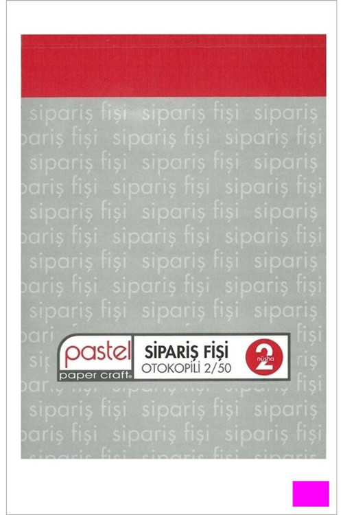 Sipariş Fişi 14x20 Cm Boyutlarında A5 Otokopili 2 Nüsha 50 Asıl 50 Suret 2/50 (6'lı Paket) 6 Adet