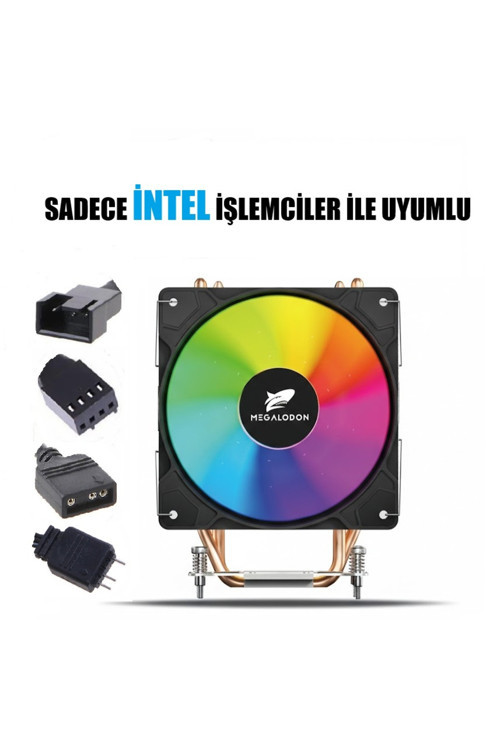 TW120 6 Bakır Borulu ARGB Kule Tipi İşlemci Soğutucu Cpu Fanı Sadece İntel İşlemciler İçin