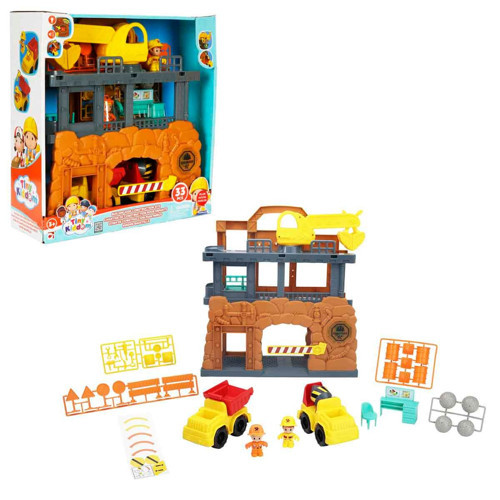 Tiny Kiddom Sesli ve Işıklı Tiny Kiddom İnşaat Sahası Oyun Seti 33 Parça