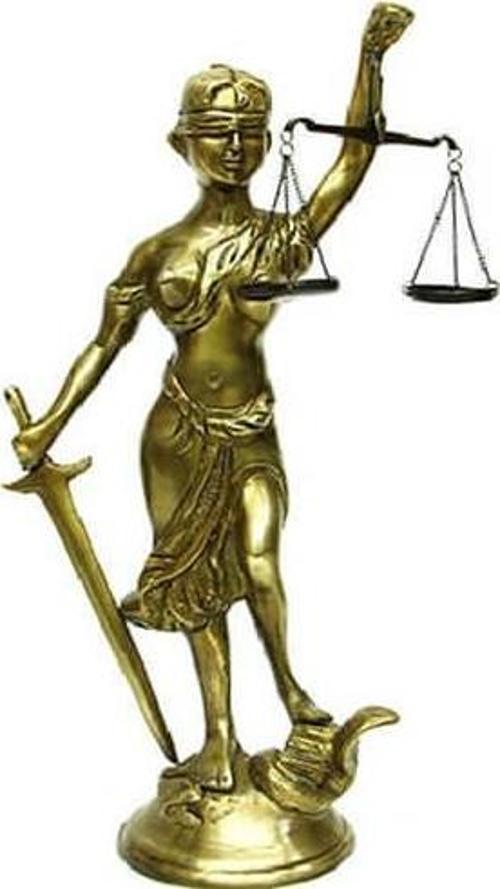 Adalet Kadını Biblo Terazili Dekoratif Hediyelik