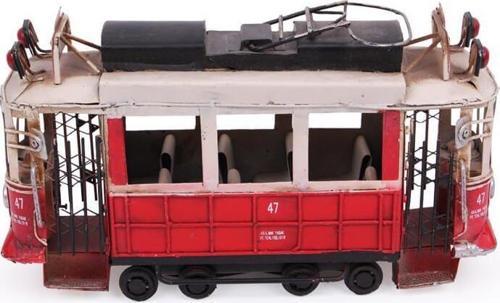Dekoratif Metal Taksim Tramvay Vintage Biblo Hediyelik