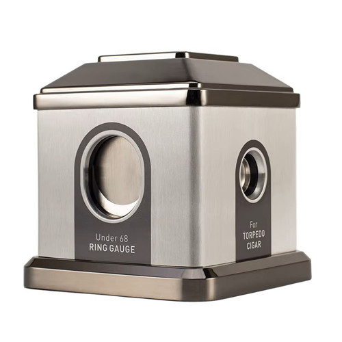 FIREBIRD DESTKOP METAL GREY-SPACE GREY MASA TİPİ PURO MAKASI 4 FARKLI KESİCİ BÖLMELİ JF-J73-3 GREY