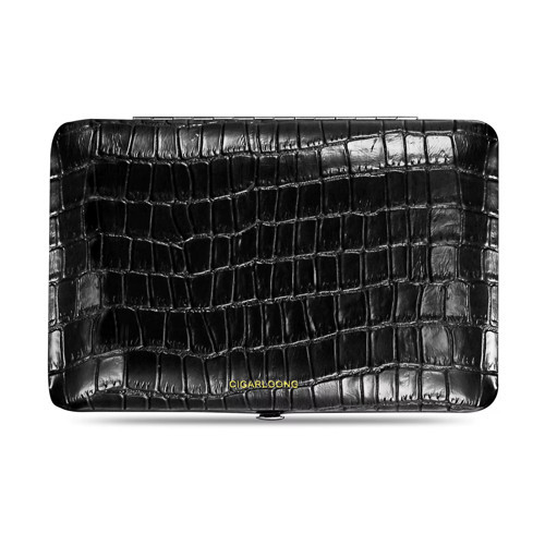 CİGARLONG DERİ SEYAHAT HUMİDOR CROCO 10s BLACK