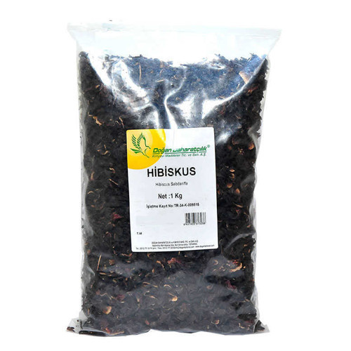 Miku Design Afrika Bamya Çiçeği Hibiskus Mekke Gülü Doğal 1000 Gr Paket