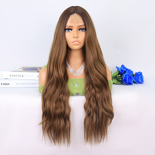Miku Design Koyu Kumral Açık Kumral Ombreli Tül Peruk