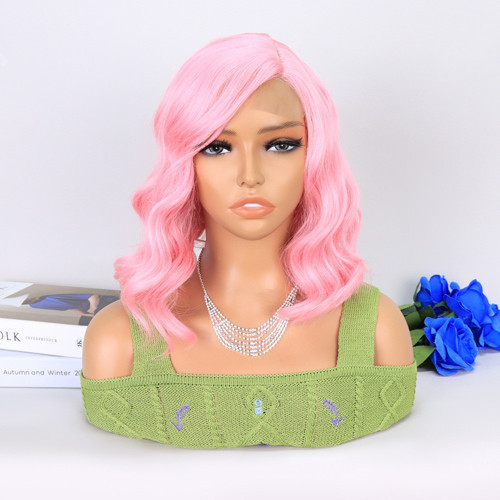 Miku Design Şeker Pembe Yan Tül Peruk