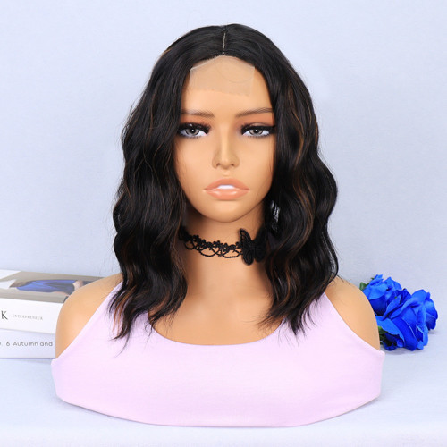 Miku Design Siyah Karamel Işıltılı Fiber Sentetik Tül Peruk
