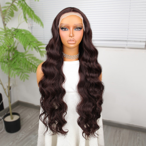 Miku Design Kumral Ekstra Uzun Fiber Sentetik Dalgalı Tül Peruk