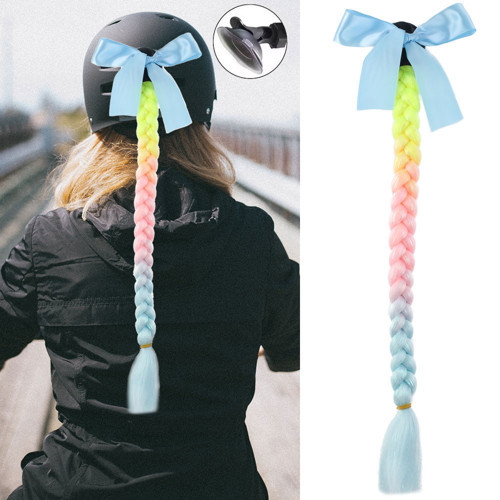 Miku Design Motosiklet Kaskı Simli Örgülü At Kuyruğu / ACM27S