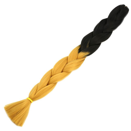 Miku Design Afrika Örgülük Sentetik Ombreli Saç 100 Gr. / Siyah / Gold Sarı