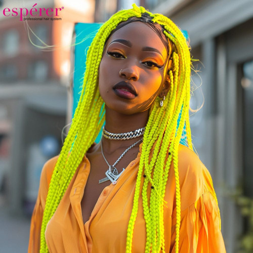 Miku Design Sentetik Örgülük Saç Esperer 100 Gr. / Neon Sarı