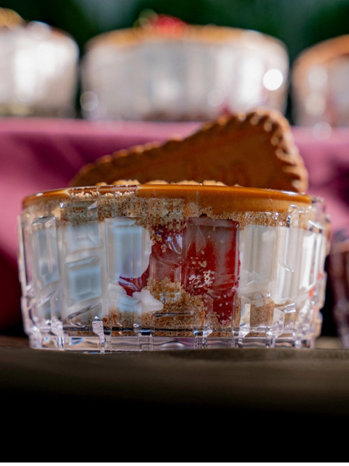 Kristal Desenli Şeffaf Magnolya Kasesi 180 ml | Tatlı, Dondurma ve Çerez Sunumluk