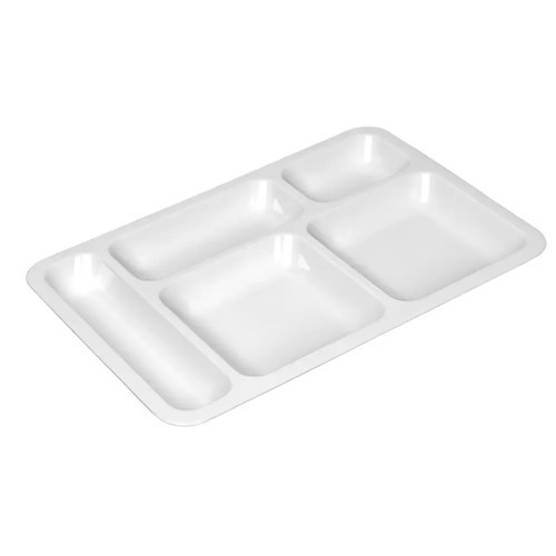 Tabldot Polikarbon 5 Gözlü Bölmeli Yemek Tabağı, Beyaz